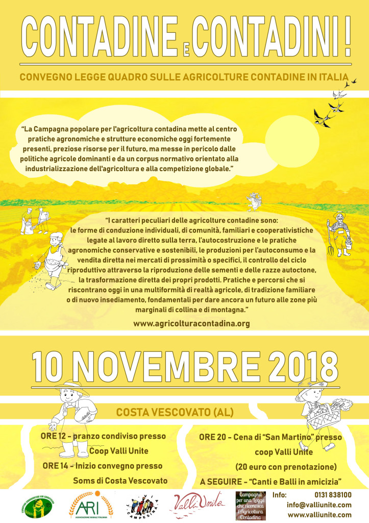 10.11.2018 Locandina Agricolture Contadine