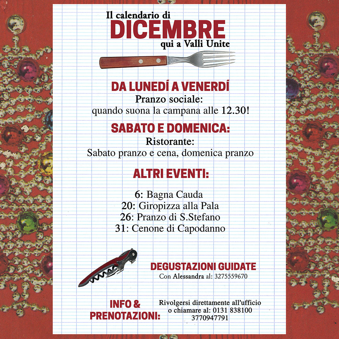 IL CALENDARIO DI DICEMBRE