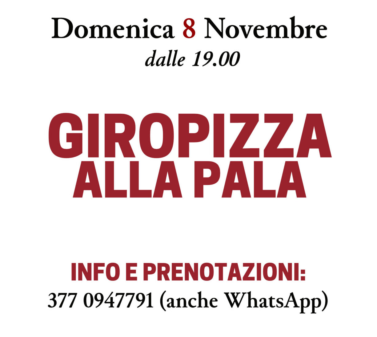 GIROPIZZA ALLA PALA
